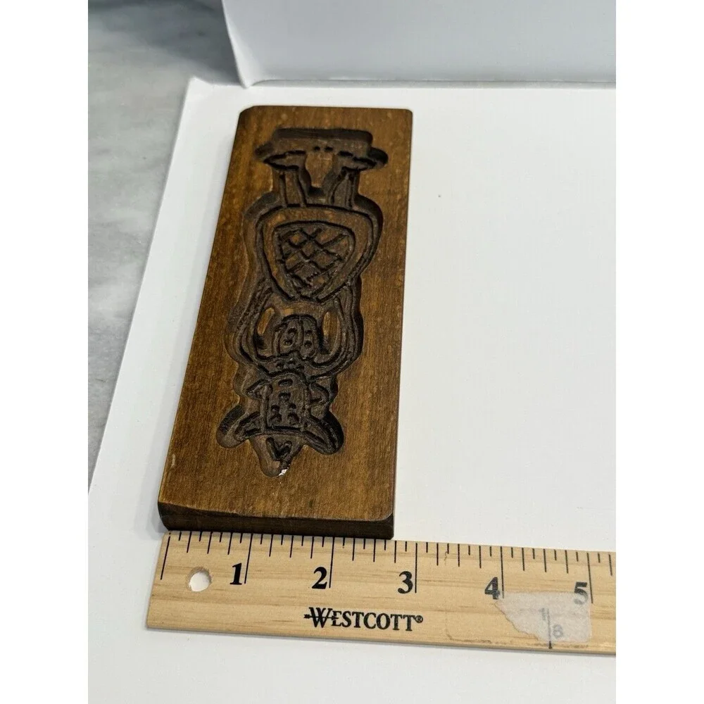 Antique German Dutch Carved Wood Springerle Cookie Mold Vintage Kitchen 3